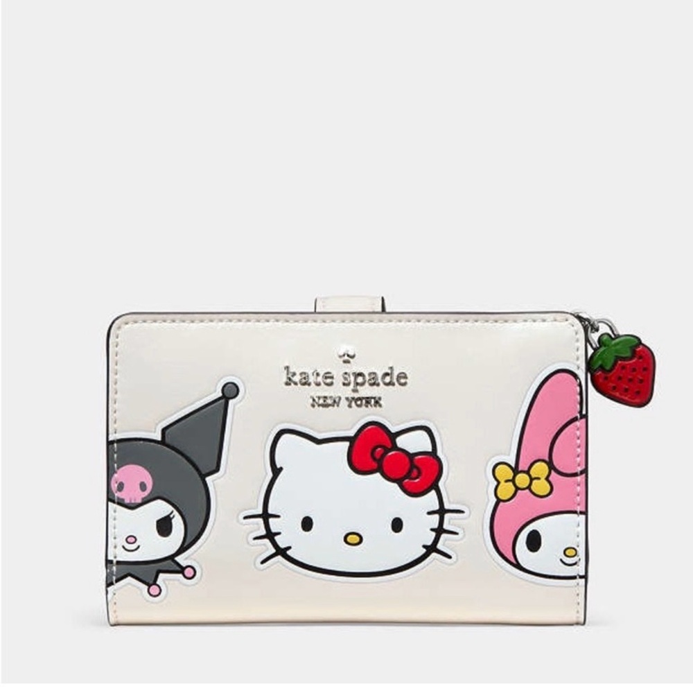 Kate Spade Cream Wallet with Character Accents
